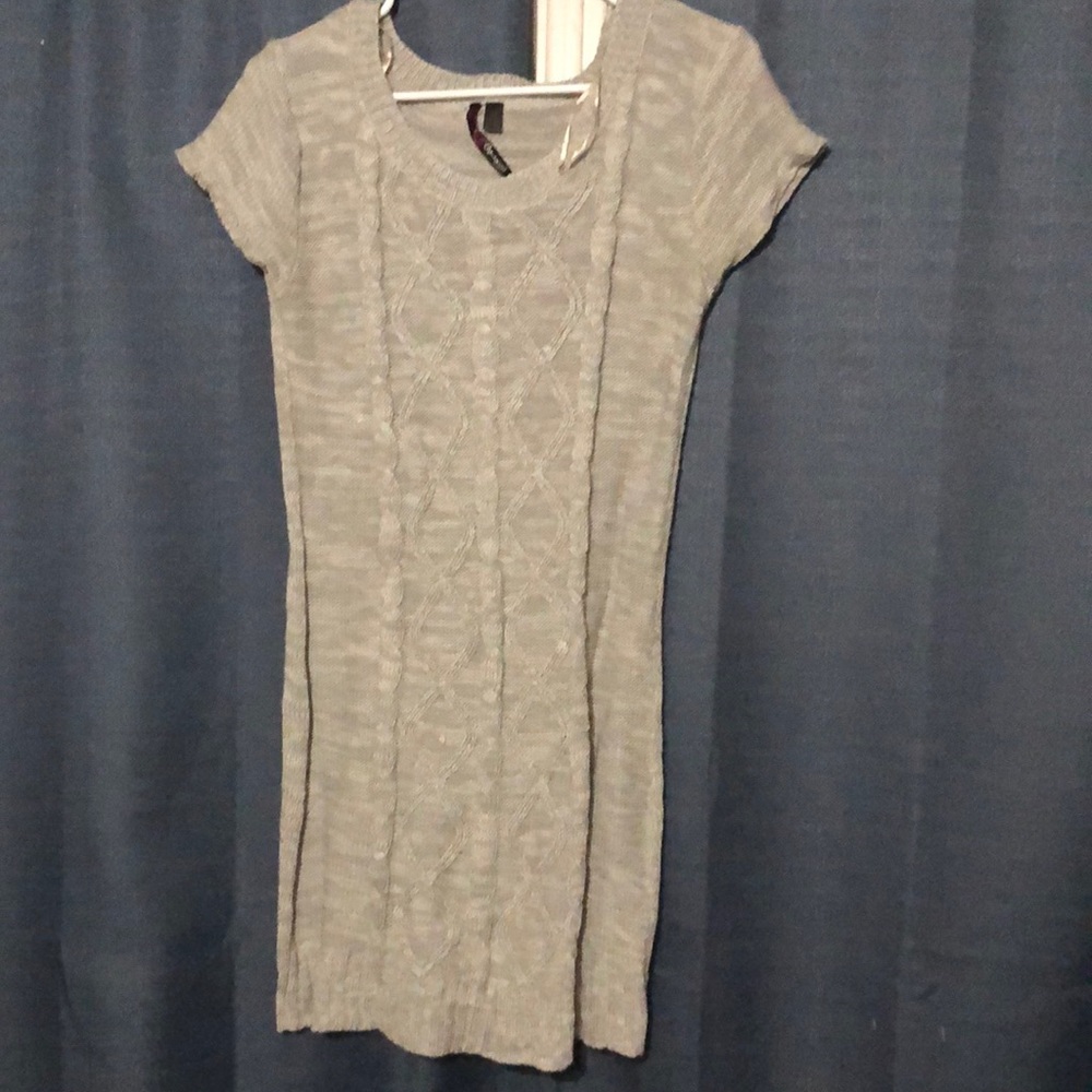 Grey Knit sweater dress “Made For Me to Look Amazing”